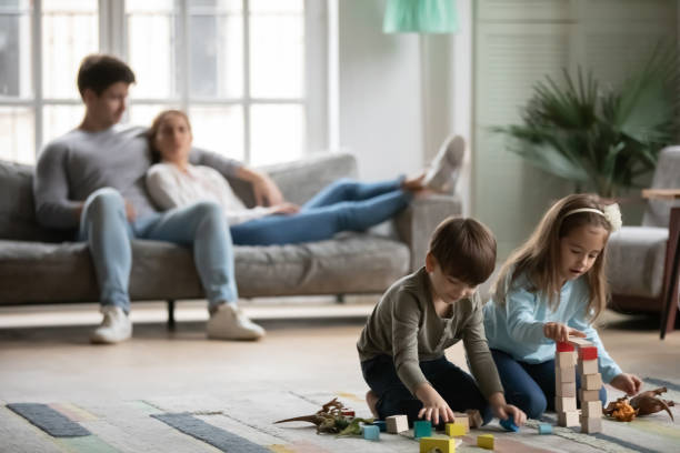 istock Caucasian family relax at home on weekend 1292260697
