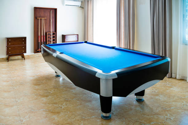 istock Pool ball table in games room 1292260735