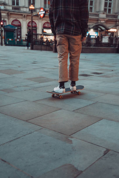 istock Skater jumping on his skate in skatepark 1292260756