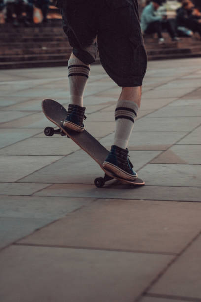 istock Skater jumping on his skate in skatepark 1292260800