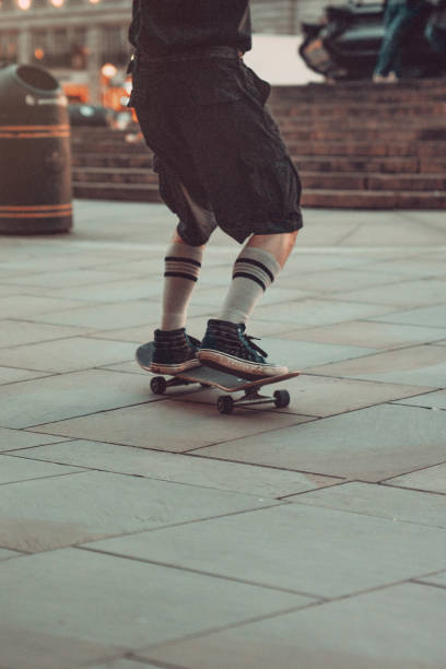 istock Skater jumping on his skate in skatepark 1292260809