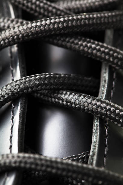 istock Black leather shoe detail 1292264463