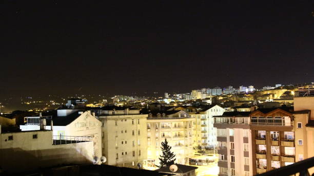 istock Great city view from the rooftop. (night view) 1292271573