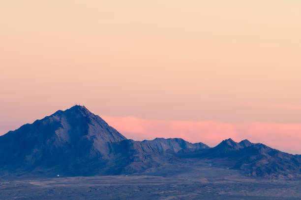 The Sunrise-Frenchman Mountains and the River Mountains form the east edge of the Las Vegas Valley.