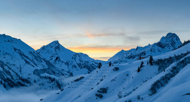 istock Sunset in winter in the mountains 1292274068