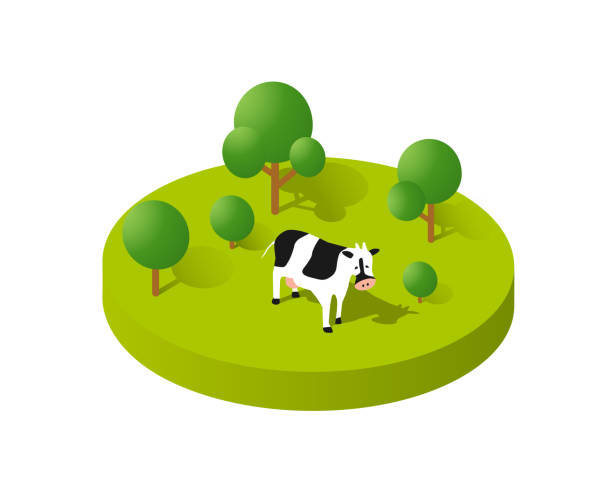 istock Rural icon countryside ecological landscape farm with 1292275307
