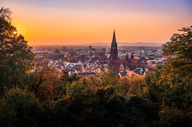 istock Munster Freiburg in Germany Baden Wurttemberg Blue Hour Long Exposure 1292276565