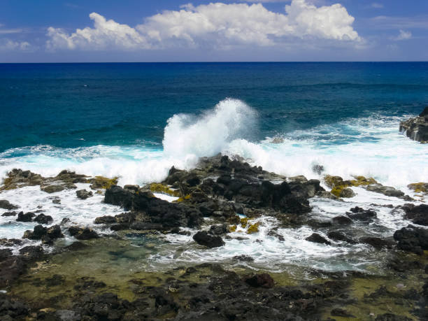 istock Easter Island coastline. Easter Island coast, rocks, ocean. 1292278089
