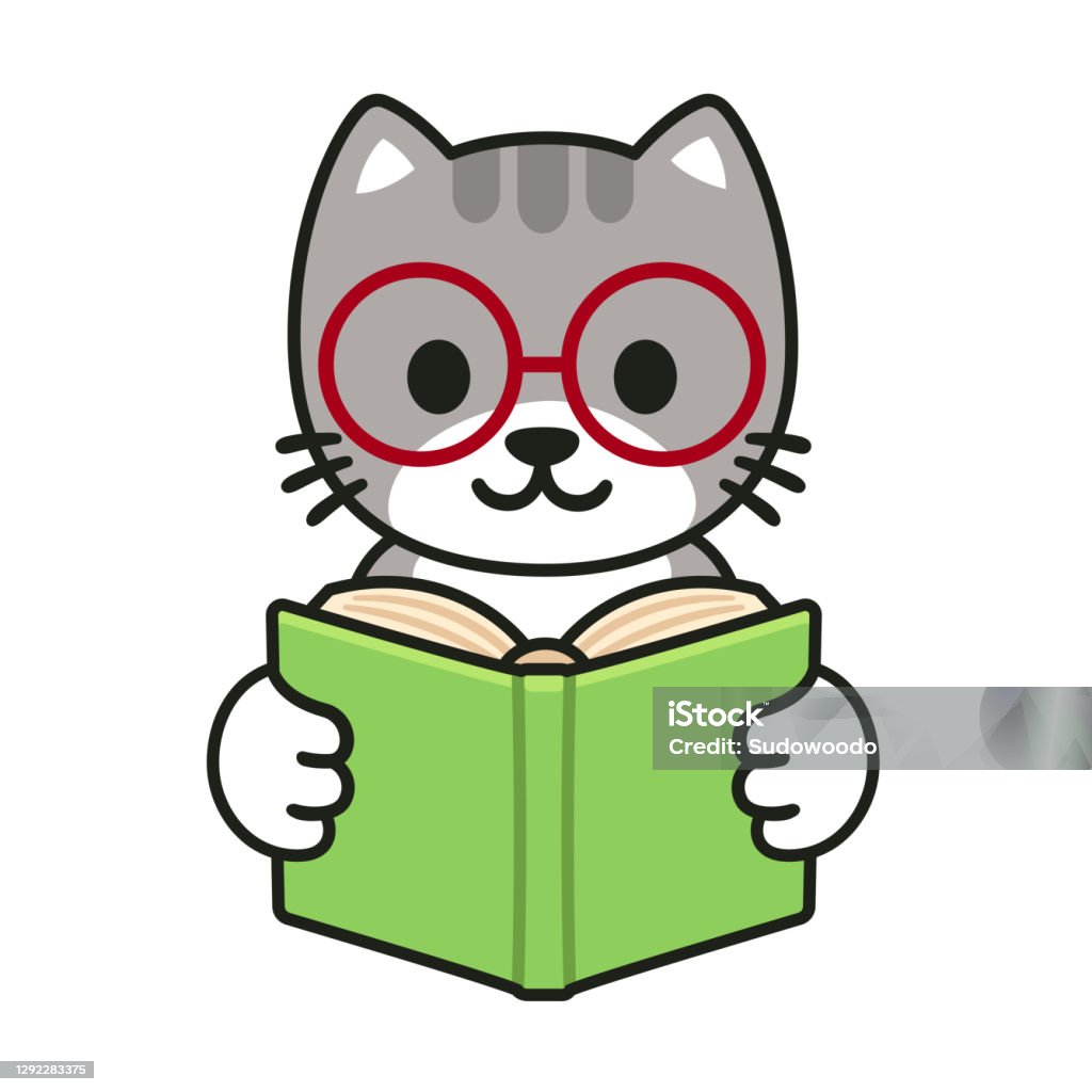Mèo Hoạt Hình Đọc Sách Hình minh họa Sẵn có - Tải xuống Hình ảnh ...
