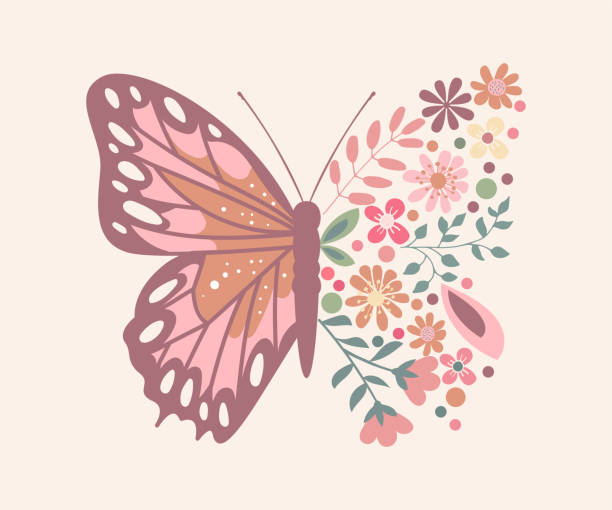 Flores Mariposas Vectores Libres de Derechos - iStock Flores Mariposas Vectores Libres de Derechos - iStock
