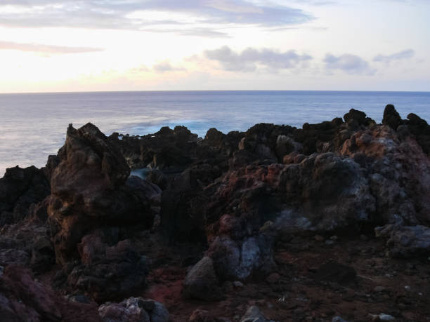 istock Easter Island coastline. Easter Island coast, rocks, ocean. 1292285640