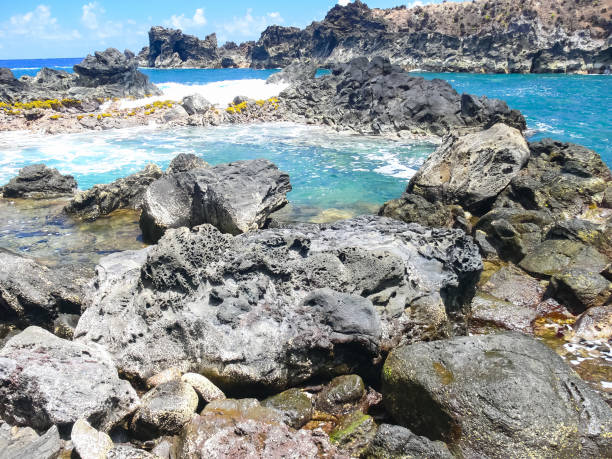 istock Easter Island coastline. Easter Island coast, rocks, ocean. 1292285674