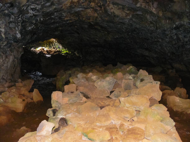 istock Caves Easter Island. stones and moisture caves. 1292287109