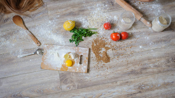 istock kicthen mess on the wood floor 1292289287