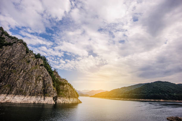istock sunset in mountains near the lake 1292289390