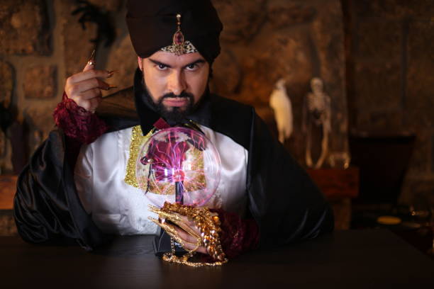 istock Fortune teller with cristal ball 1292289451