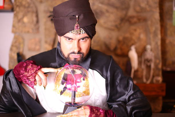 istock Fortune teller with cristal ball 1292289452