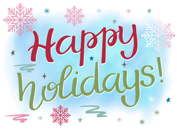 istock happy holidays lettering. Hand drawn winter inspiration phrase 1292294360