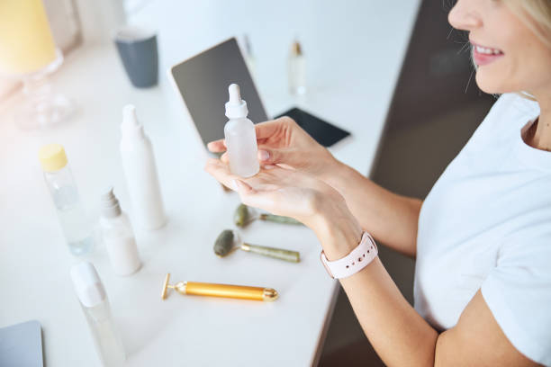 istock Different tools and organic cosmetic on the beauty table 1292298383