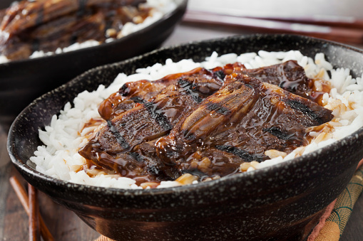 Grilled Teriyaki Short Ribs with Steamed Rice