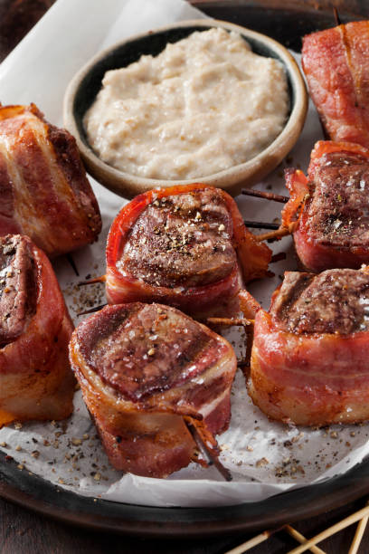 istock Bacon Wrapped Fillet Mignon Bites with a Creamy Horseradish Dip 1292300410