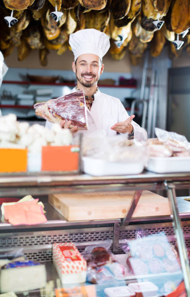 istock Seller offering piece of meat 1292301318