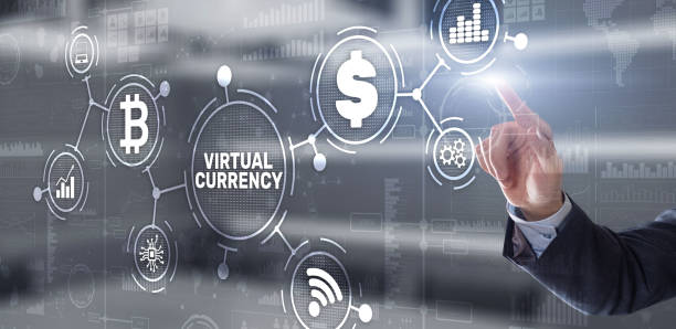 istock Virtual Currency Exchange Investment concept. Financial Technology Background. 1292304379