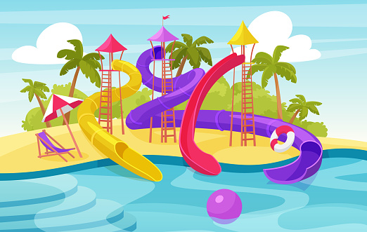Ilustración de Parque De Atracciones Acuáticas Parque Acuático De Dibujos Animados Resort De Verano Con Toboganes De Agua Y Piscina y más Vectores Libres de Derechos de Tobogán de agua - iStock Ilustración de Parque De Atracciones Acuáticas Parque Acuático De Dibujos Animados Resort De Verano Con Toboganes De Agua Y Piscina y más Vectores Libres de Derechos de Tobogán de agua - iStock