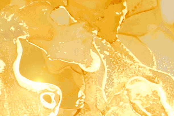Yellow And Gold Stone Marble Texture Alcohol Ink Technique Stock  Illustration - Download Image Now - iStock