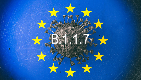 B.1.1.7, Mutation, Coronavirus, England, B117, European Union