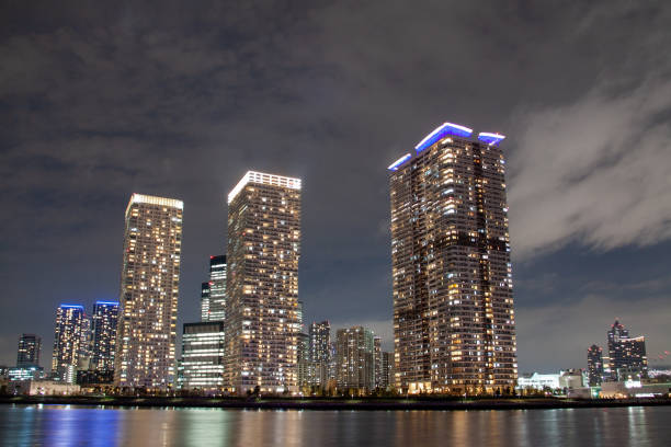 Harumi residential area in Tokyo with a number of large scale apartment complexes.