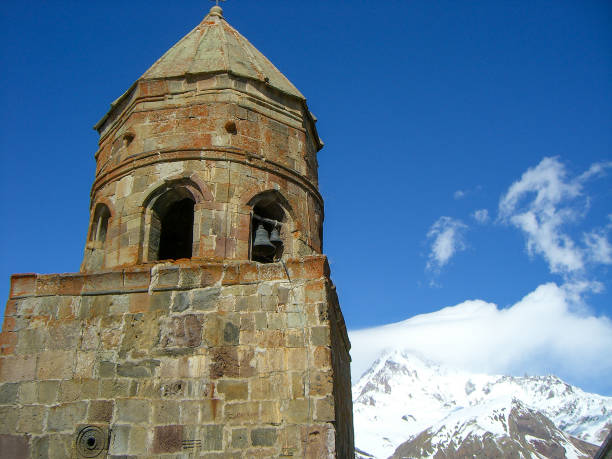 istock Gergeti Trinity Church and Mount Kazbek 1292320590
