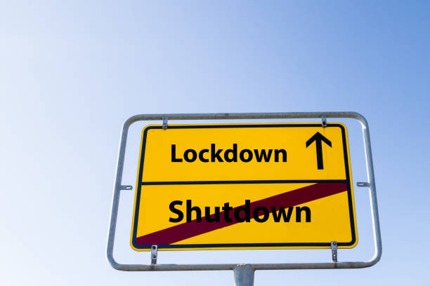 istock Symbolic Sign Lockdown not Shutdown 1292325396