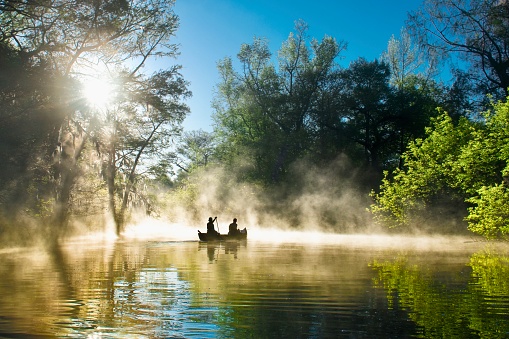 Canoe In The Mist