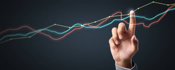 istock Businessman plan graph growth increase of chart positive indicators in his business 1292330231