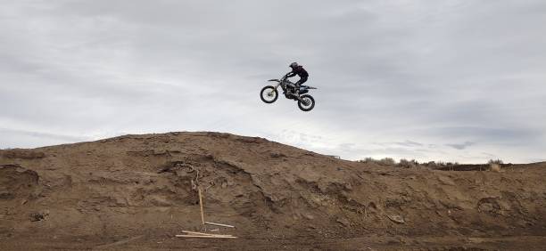 istock Motocross rider in the air 1292330873