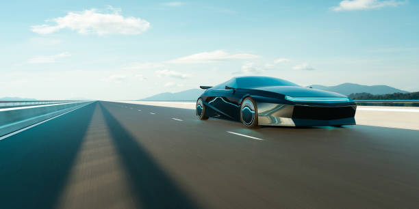 istock EV concept car run on the road. 3d rendering 1292331240