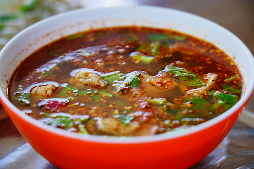 Tom Yam with  food in Thailand