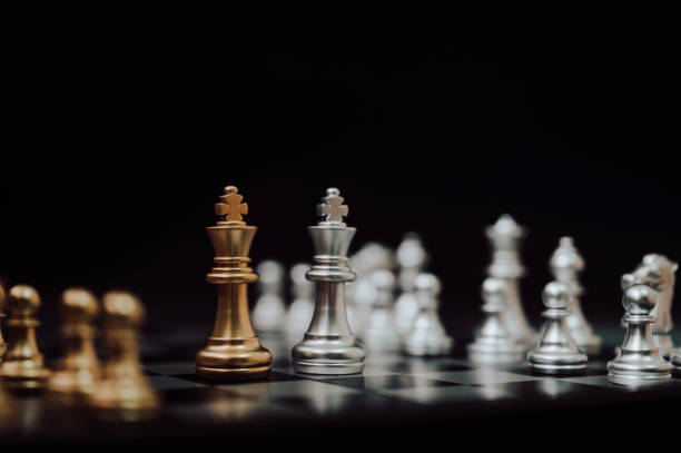 istock Chess board game, Strategy planning and competition business concept. 1292346792