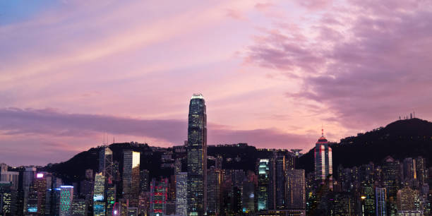 istock Hong Kong financial district at dusk 1292347615