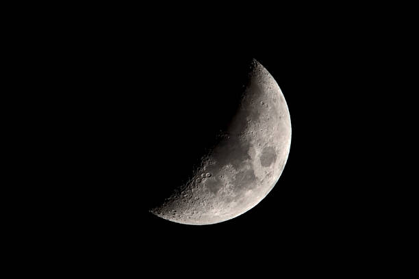 istock Almost half moon showing craters as seen from southwest US 1292349577