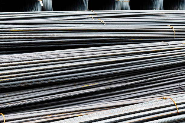 A pile of steel bars.