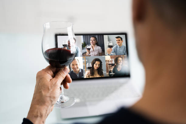 istock Virtual Wine Tasting Party Event Online 1292351310