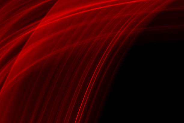 istock Abstract image of lines in red color on black background 1292352555