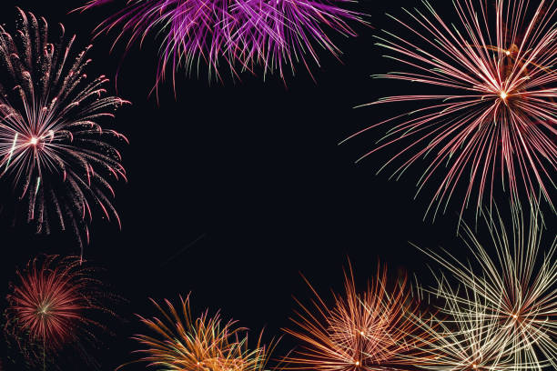 istock Background of Fireworks on night 1292364292