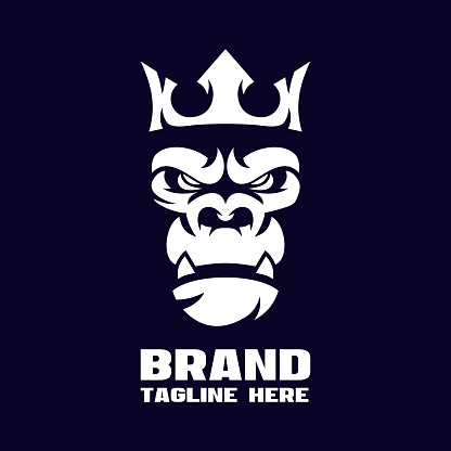Modern angry gorilla logo