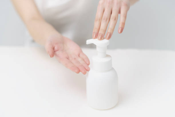 istock Woman foaming from a bottle 1292372132