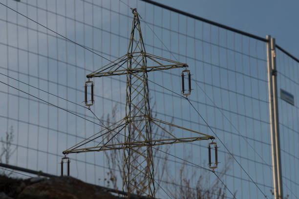 energy supply with a 380 kv power line and power pole