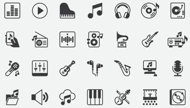 Vector illustration of Music Concept Icons