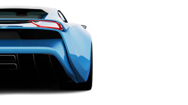 istock blue sportscar rear view isolated on white 1292374094